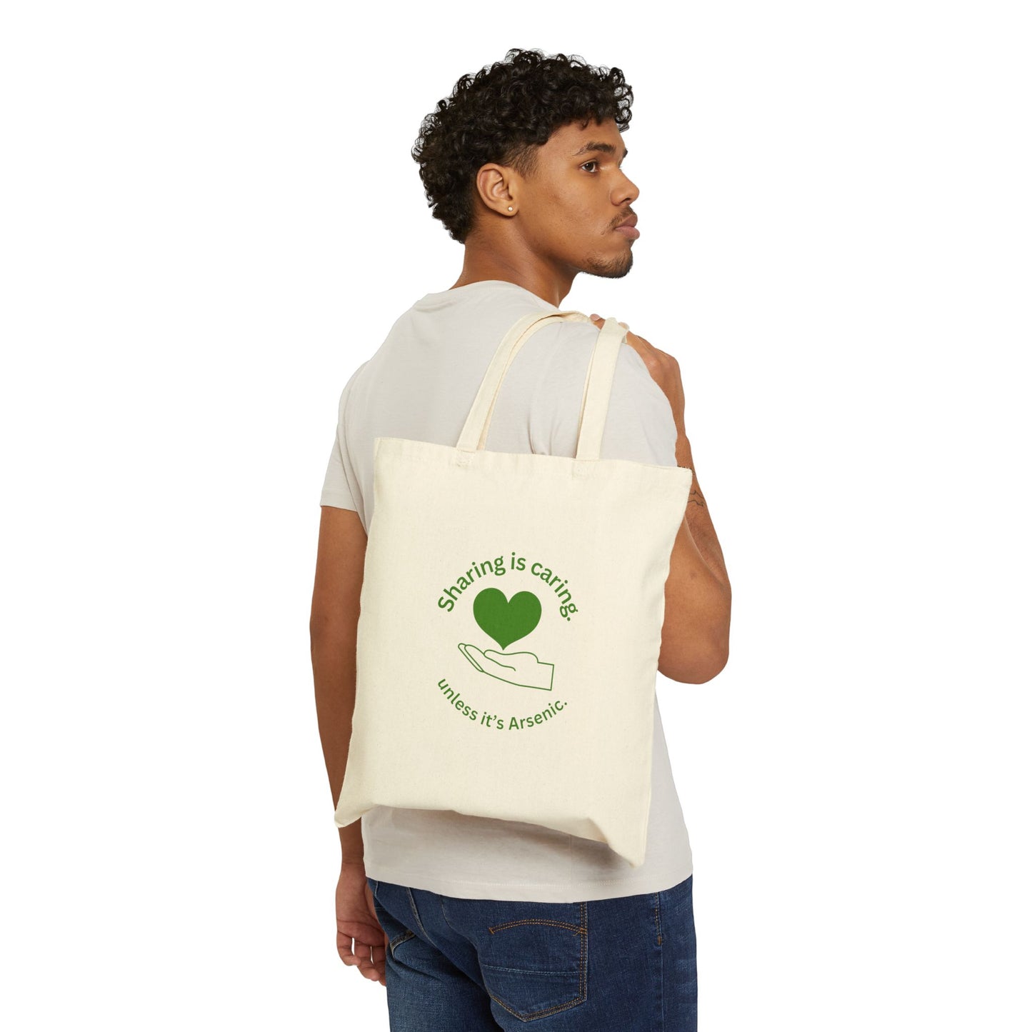 Arsnic Cotton Canvas Tote Bag in green