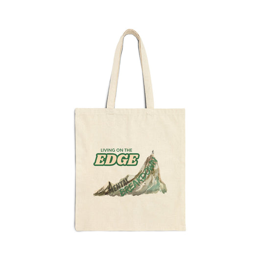 "Living on the Edge" Canvas Tote – Carry Your Chaos in Style