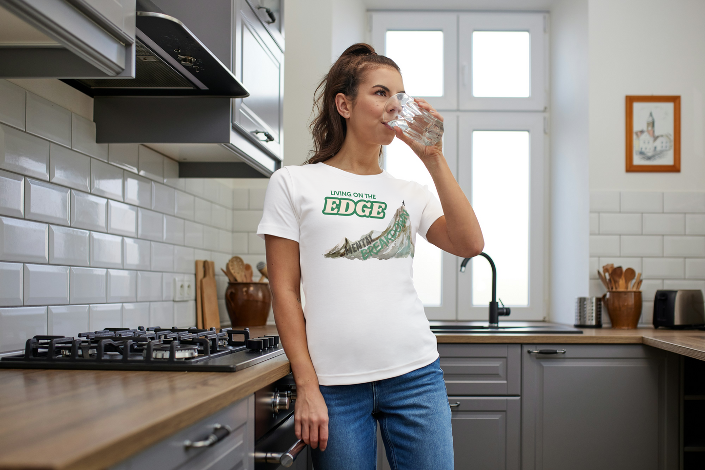 "Living on the Edge" Graphic Tee – Style for Life’s Steep Climbs