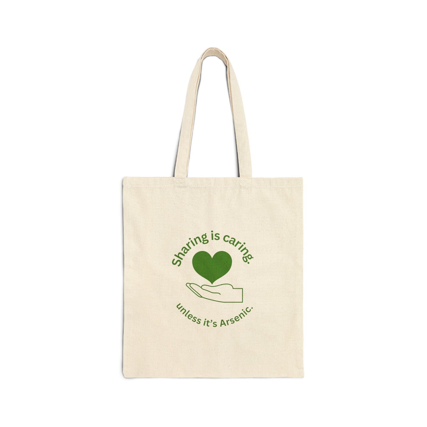 Arsnic Cotton Canvas Tote Bag in green