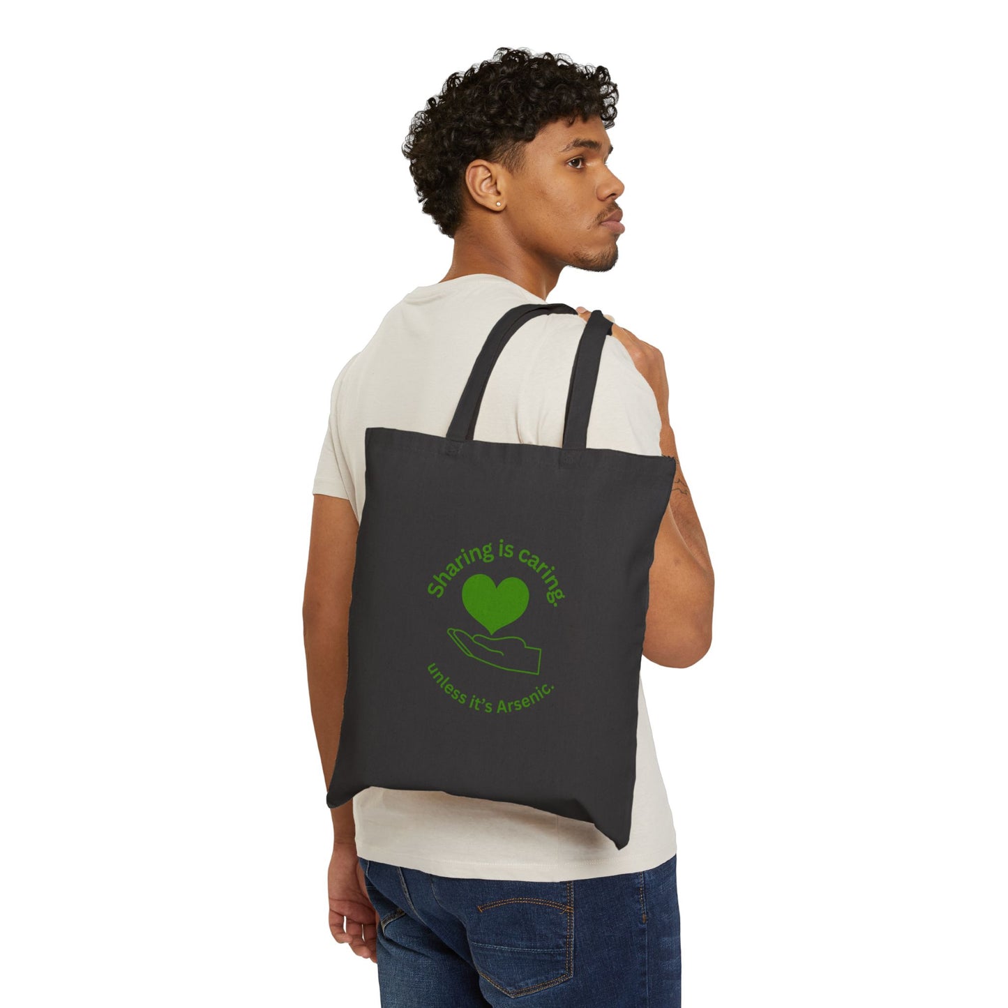 Arsnic Cotton Canvas Tote Bag in green