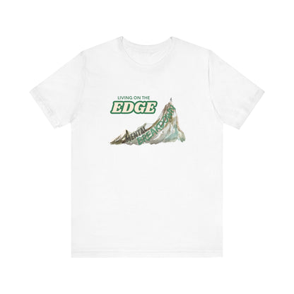 "Living on the Edge" Graphic Tee – Style for Life’s Steep Climbs